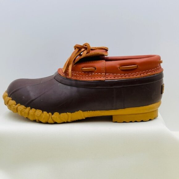 Cabela's Lace Up Brown Leather Women's Duck Rain Boot Shoe - Size 9 - Picture 12 of 16